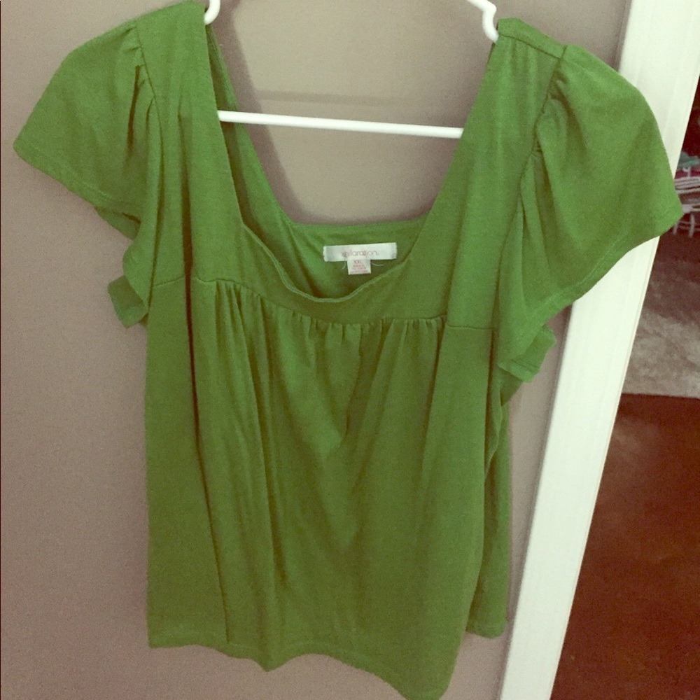 Green Cotton Blouse